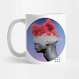 Abstract Vaporwave Head Retro Aesthetic Synthwave Cyberpunk Afroamerican Mug